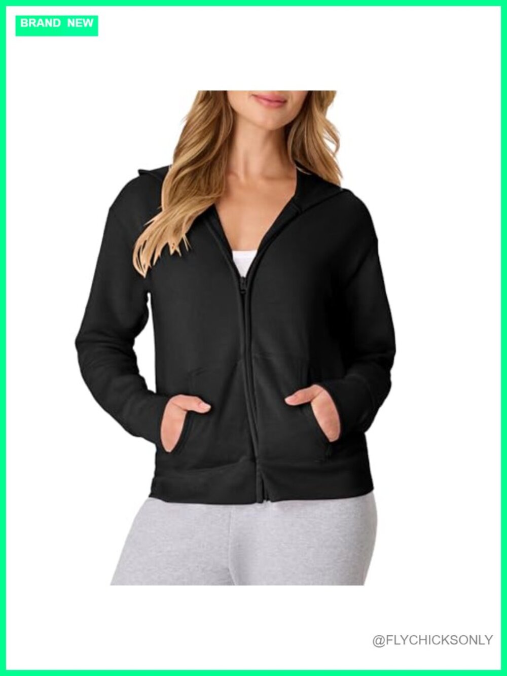 Hanes EcoSmart Midweight Fleece Full-Zip Hoodie Women's Soft Warm Sweatshirt